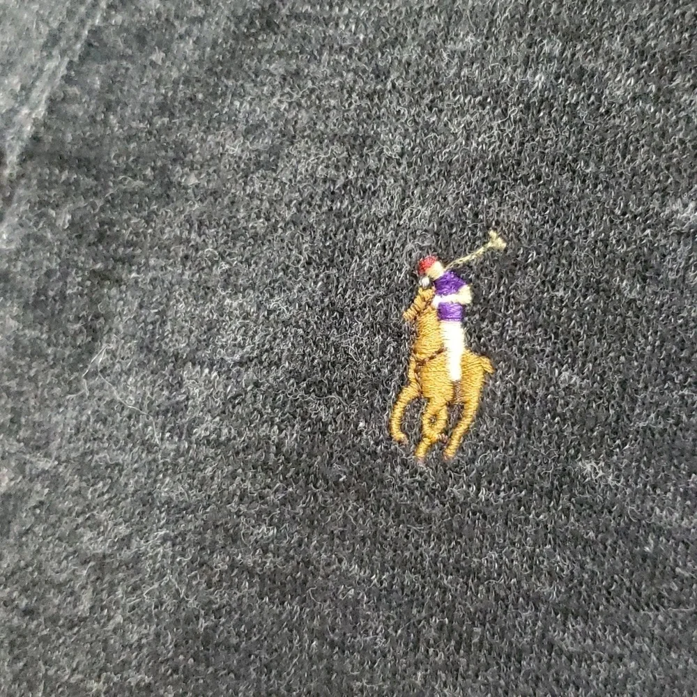 Polo Ralph Lauren estate rib 2 button pullover spacedye grey